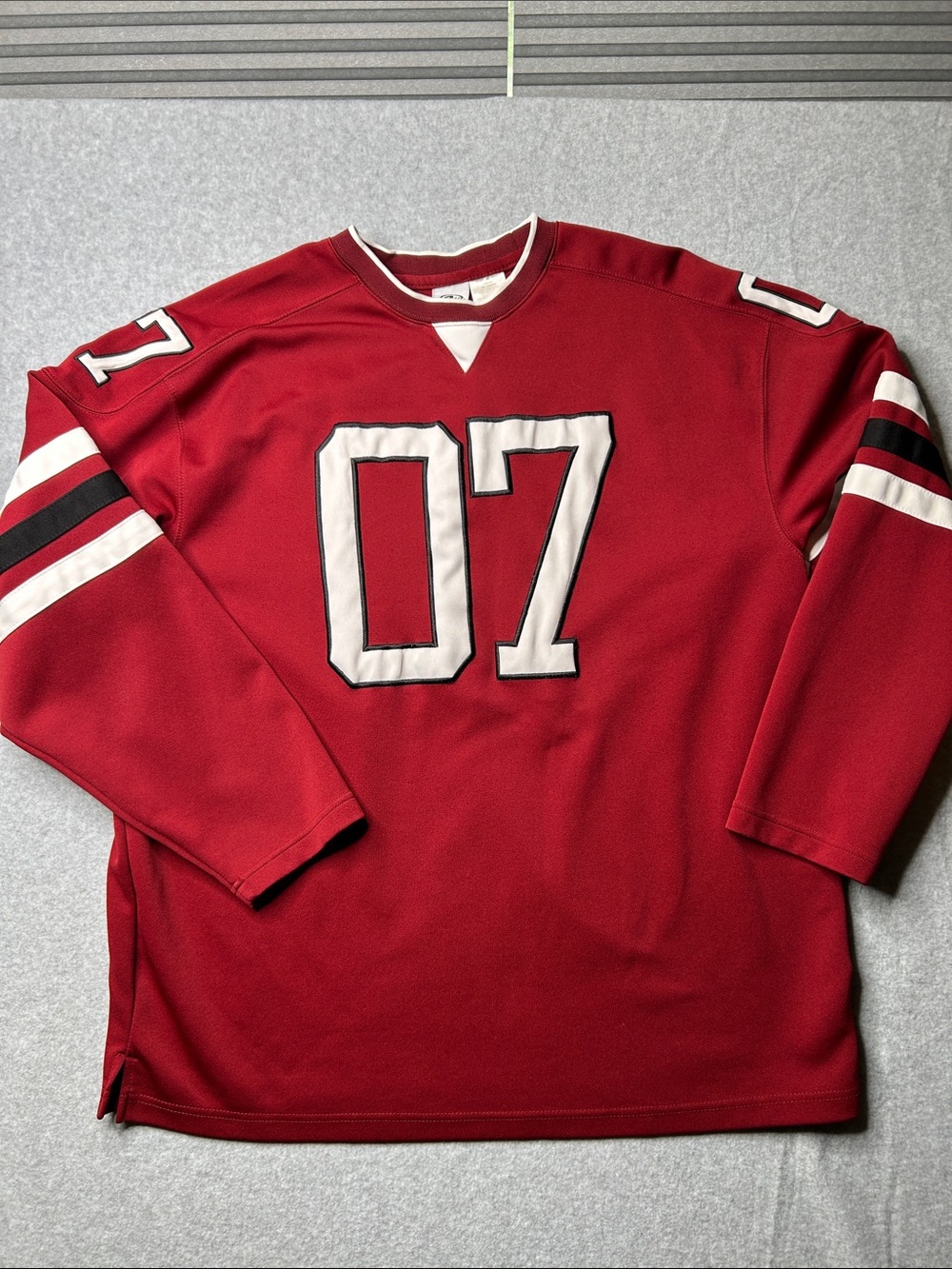 Athletic Works Red Men's Jersey with White '07' Number
